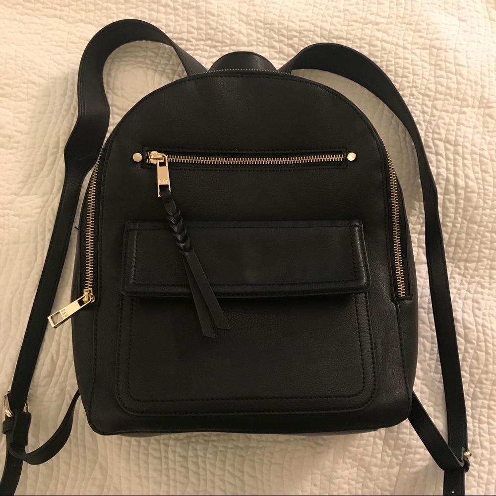 GAP faux leather black bookbag